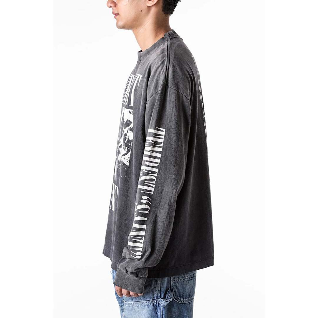 Saint Michael Tempest Graphic & Back Script Sweatshirt