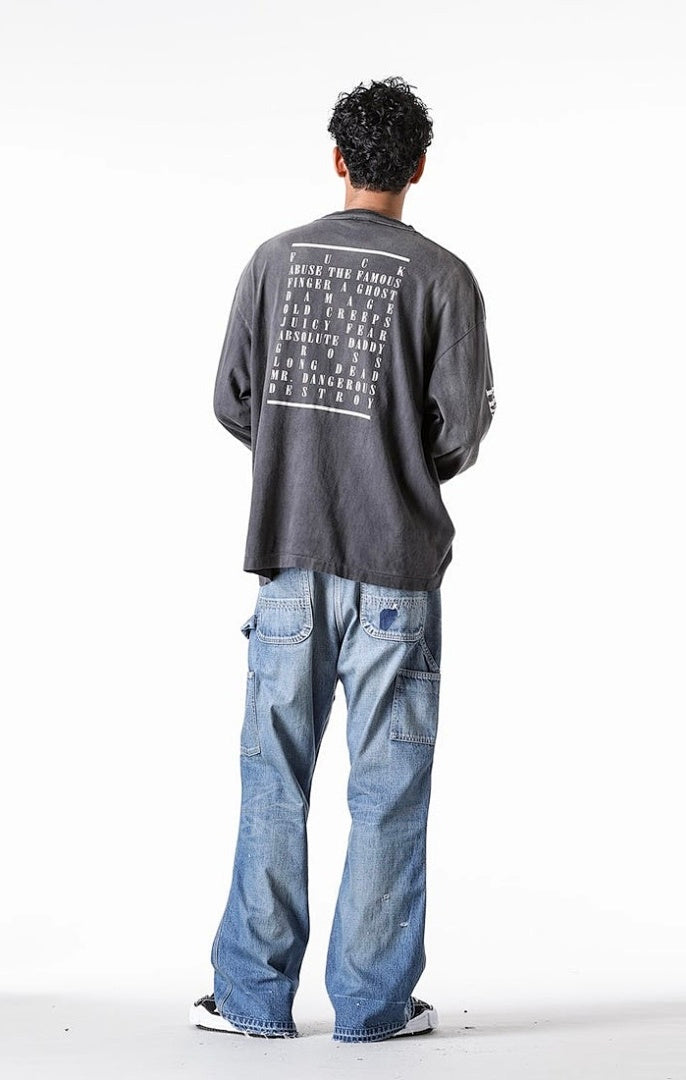 Saint Michael Tempest Graphic & Back Script Sweatshirt