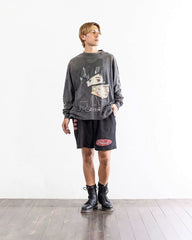 Saint Michael Character Artwork & Text Graphic Sweatshirt