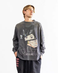 Saint Michael Character Artwork & Text Graphic Sweatshirt