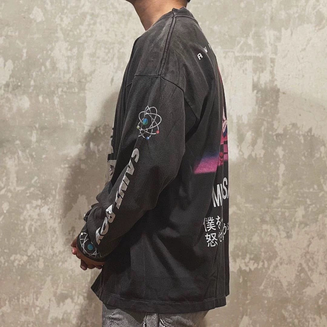 Saint Michael Character Artwork & Text Graphic Sweatshirt