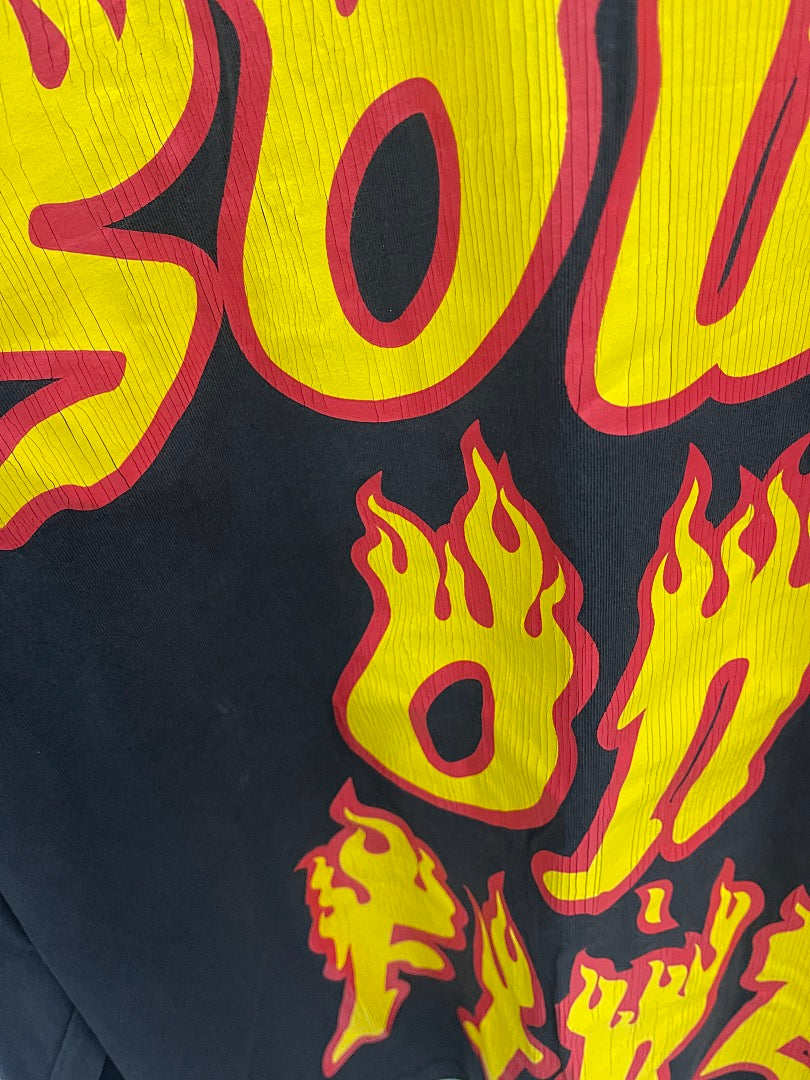 Saint Michael Soul On Fire Flame Sleeve Sweatshirt