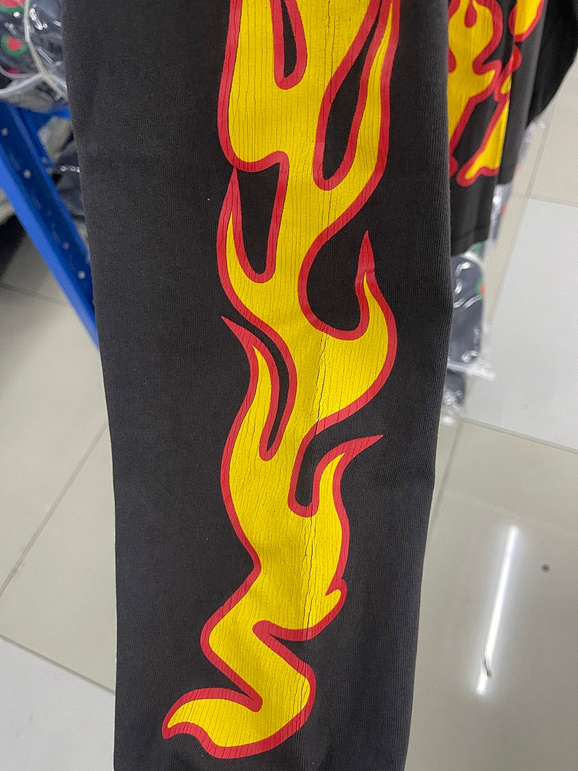 Saint Michael Soul On Fire Flame Sleeve Sweatshirt