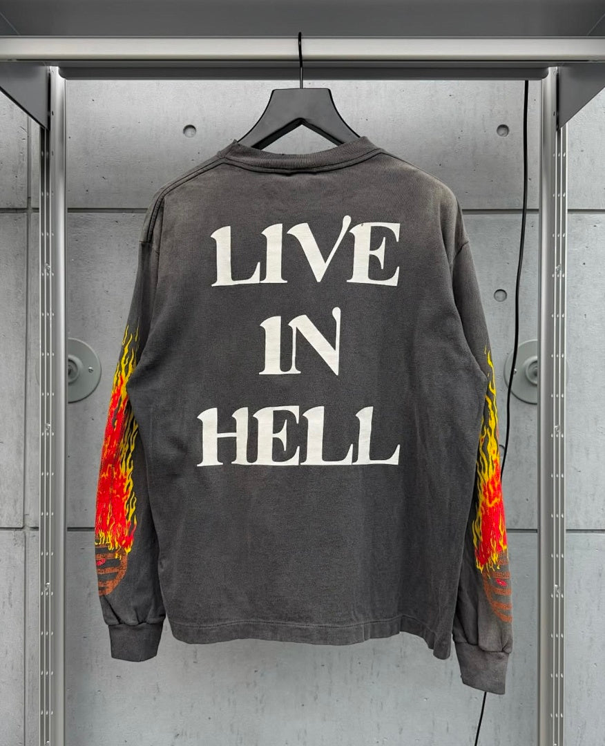 Saint Michael Live In Hell Graphic Vintage Sweatshirt