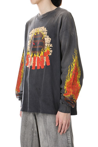 Saint Michael Live In Hell Graphic Vintage Sweatshirt