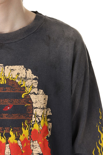 Saint Michael Live In Hell Graphic Vintage Sweatshirt