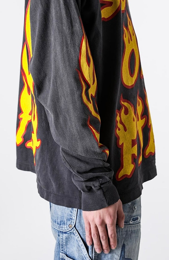 Saint Michael Soul On Fire Flame Sleeve Sweatshirt