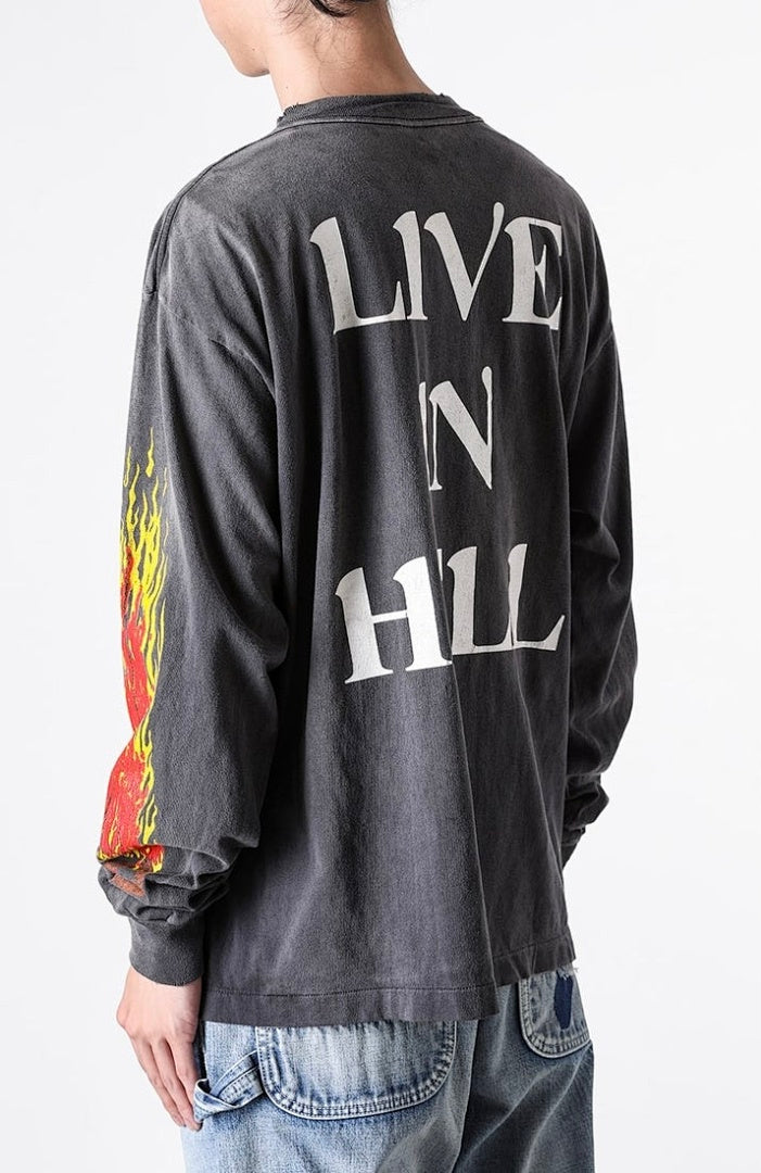 Saint Michael Live In Hell Graphic Vintage Sweatshirt
