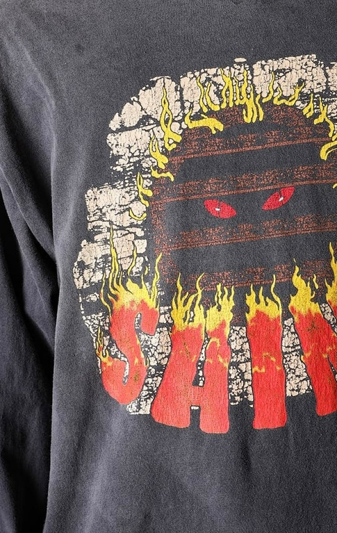 Saint Michael Live In Hell Graphic Vintage Sweatshirt