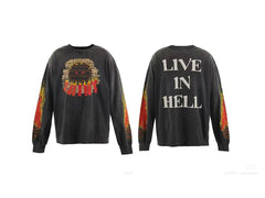 Saint Michael Live In Hell Graphic Vintage Sweatshirt