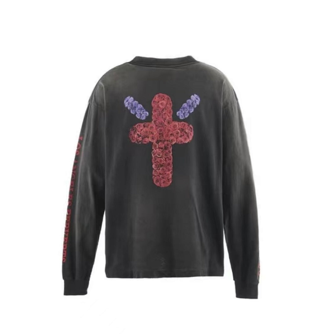 Saint Michael Cross Graphic & Portrait Print Sweatshirt