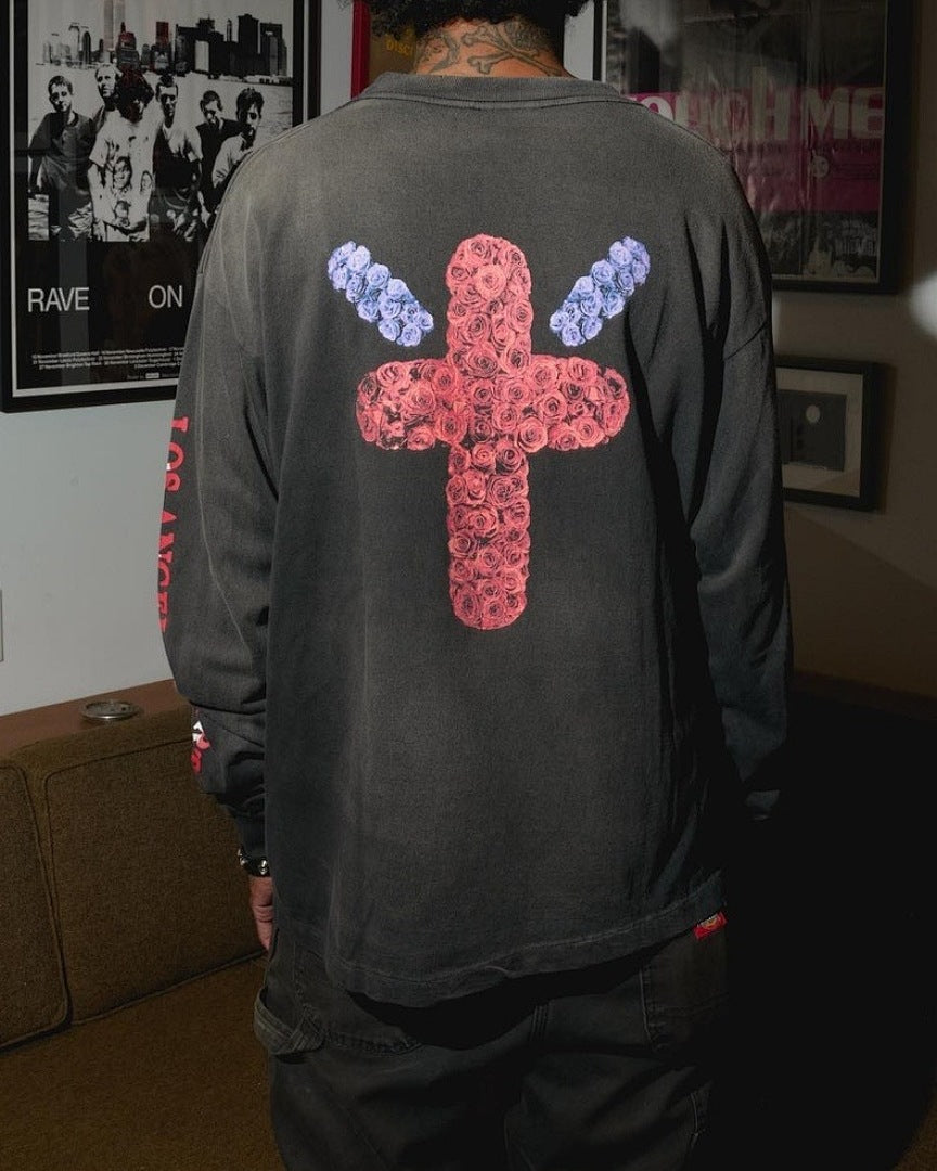 Saint Michael Cross Graphic & Portrait Print Sweatshirt
