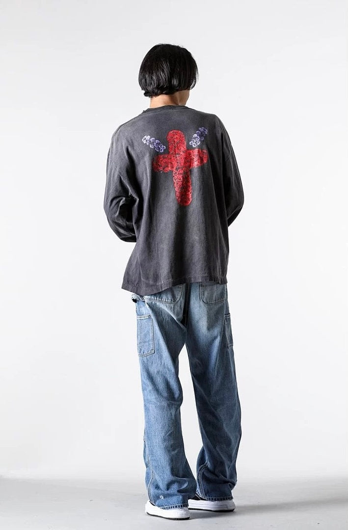 Saint Michael Cross Graphic & Portrait Print Sweatshirt