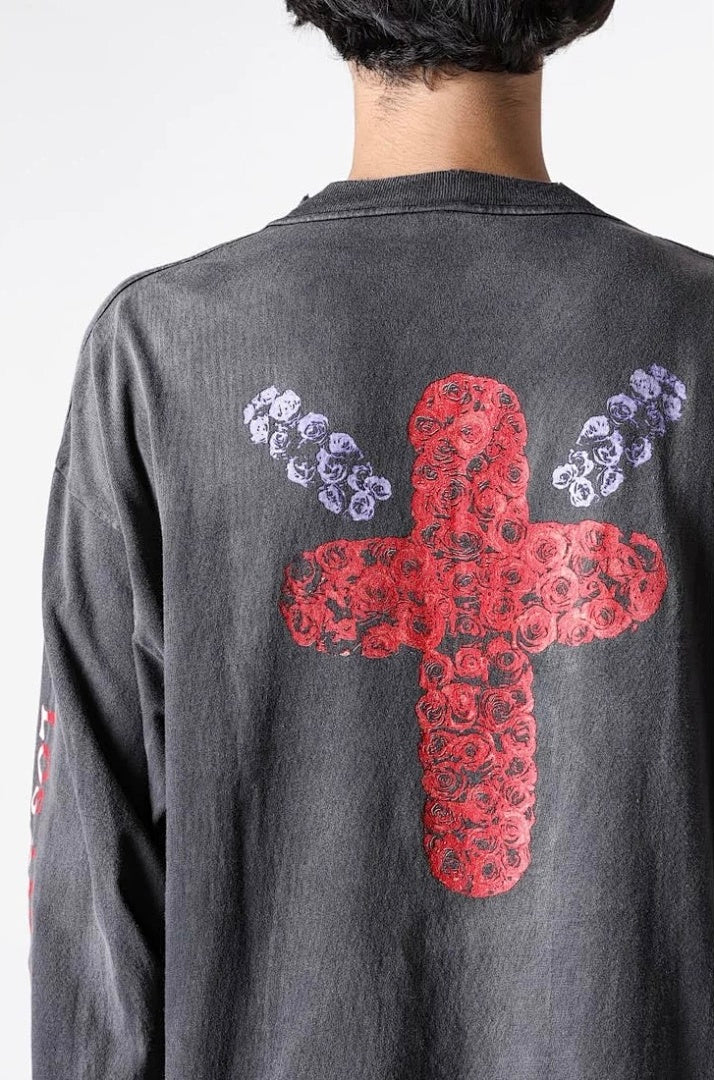 Saint Michael Cross Graphic & Portrait Print Sweatshirt