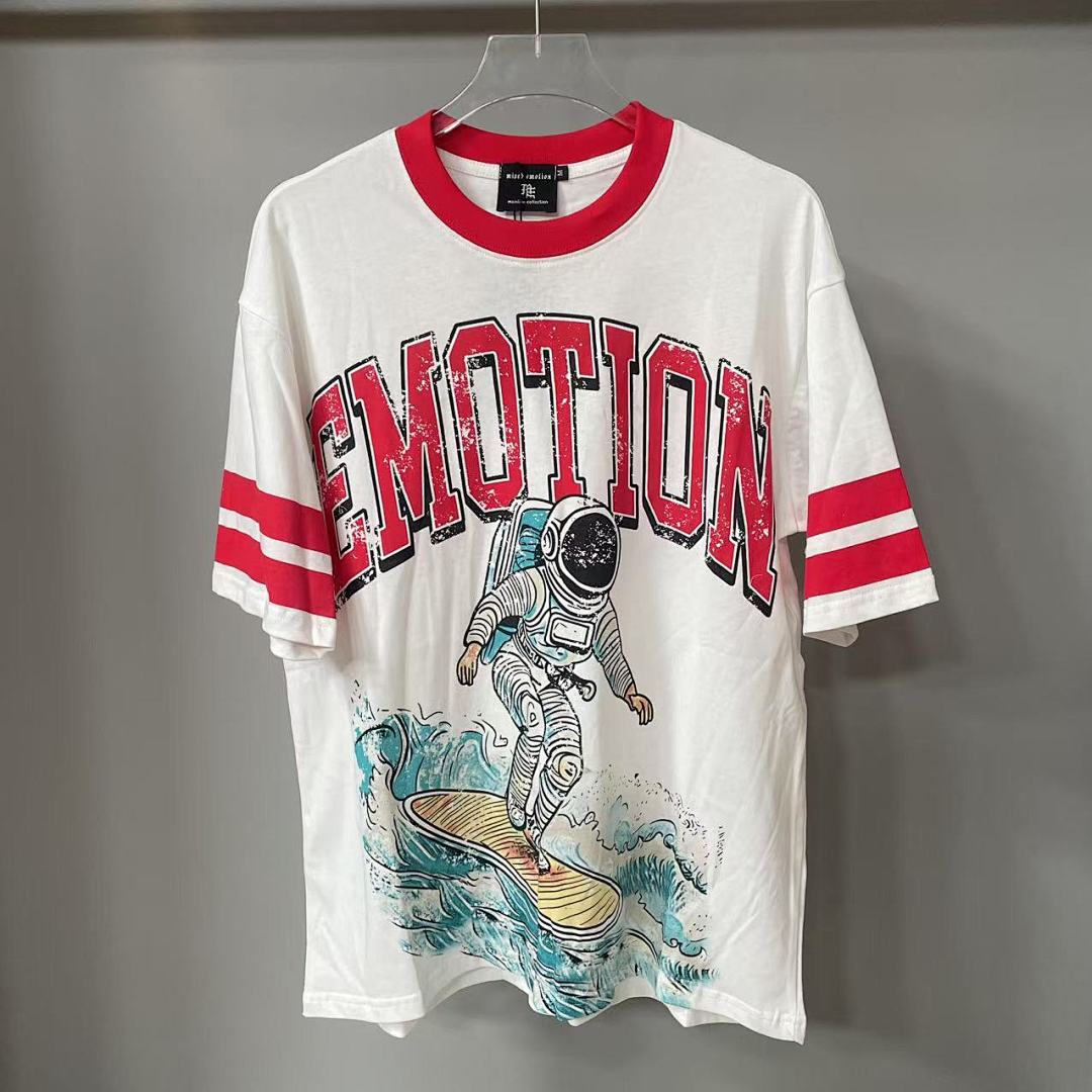 Mixed Emotion Striped Graphic Tee