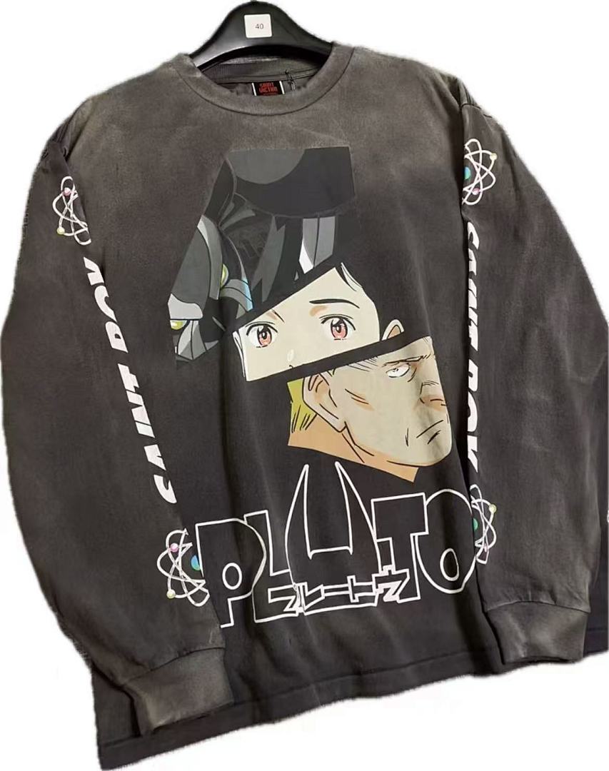 Saint Michael Character Artwork & Text Graphic Sweatshirt