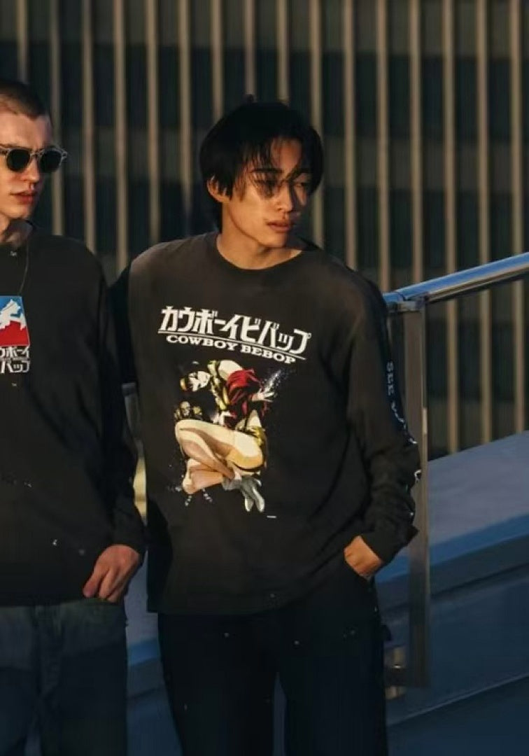 Saint Michael Multi-Patch Artwork Vintage Sweatshirt