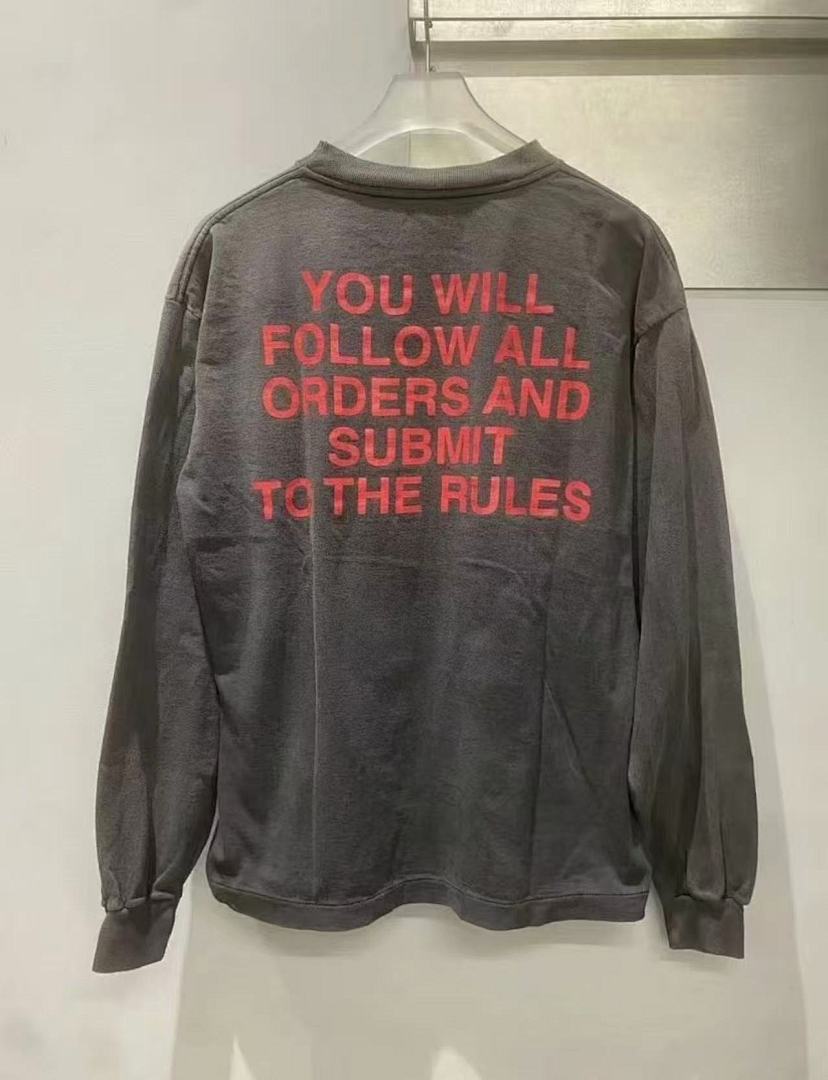 Saint Michael Gothic Figure & Text Print Sweatshirt