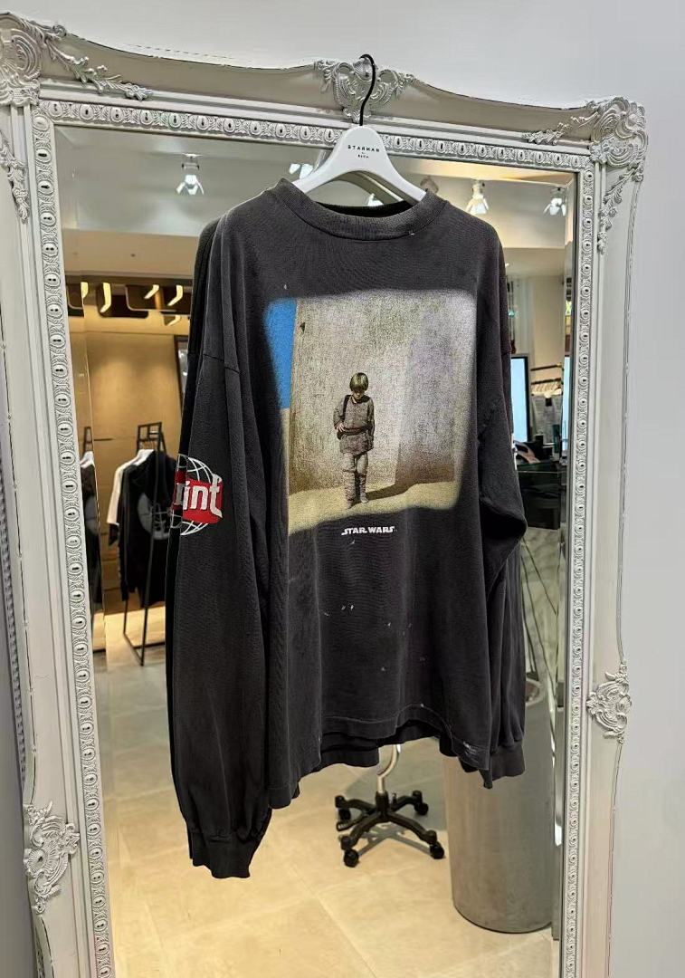 Saint Michael Portrait Graphic & Back Illustration Sweatshirt