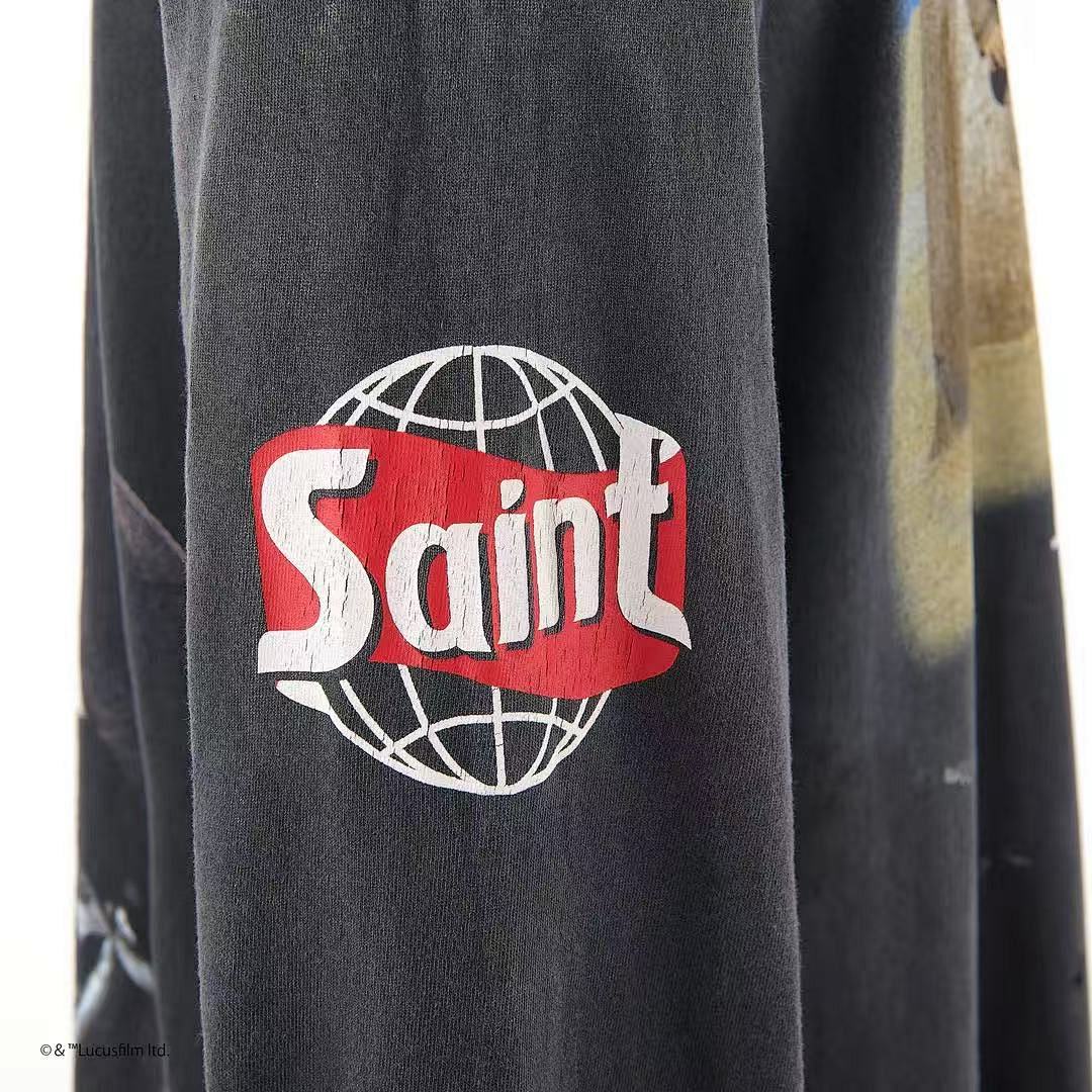 Saint Michael Portrait Graphic & Back Illustration Sweatshirt