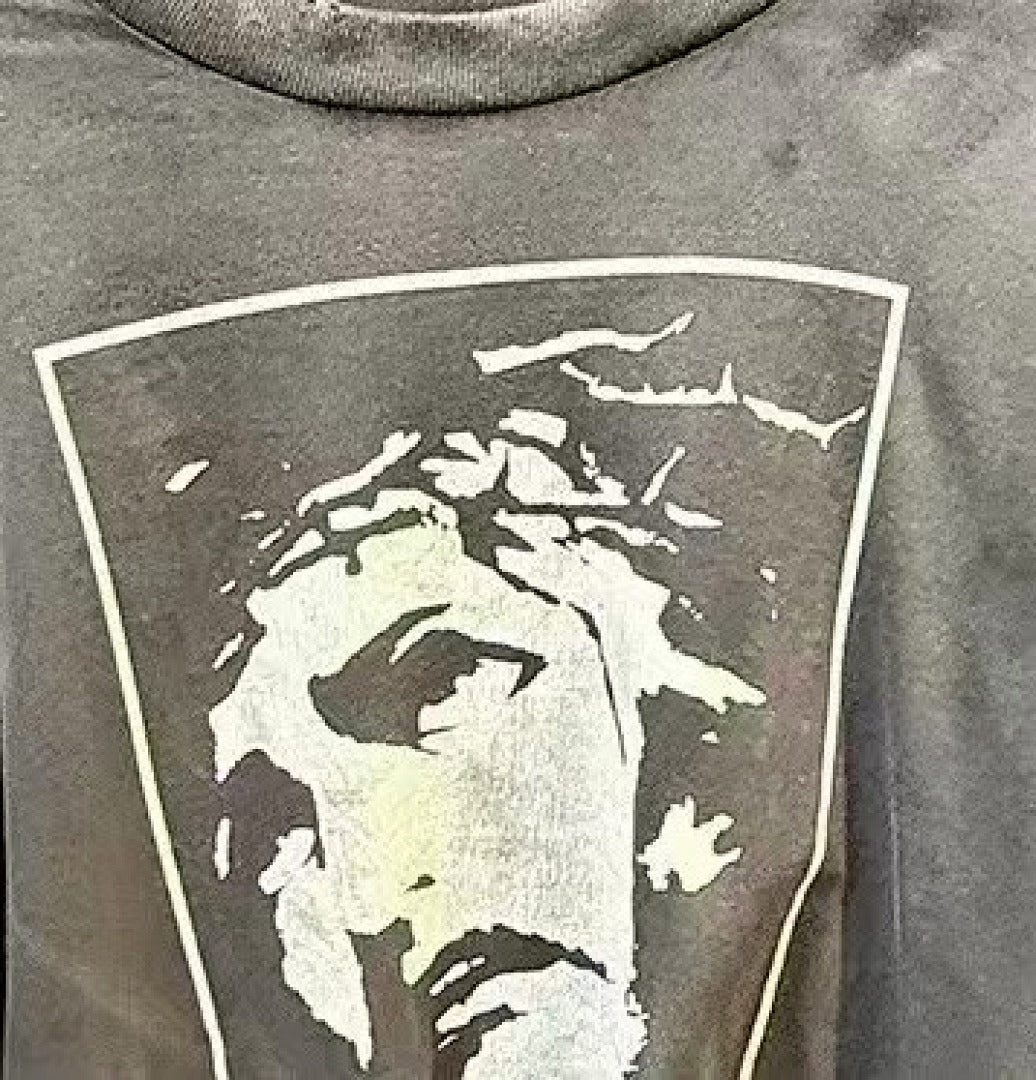 Saint Michael Sacred Love Graphic Print Sweatshirt