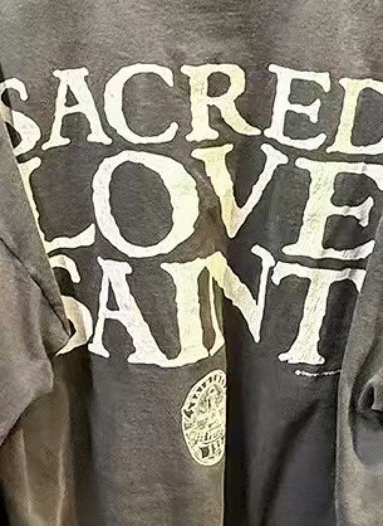 Saint Michael Sacred Love Graphic Print Sweatshirt
