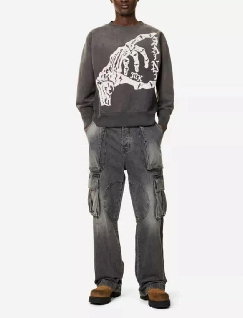 Saint Michael ST1013 Skeleton Hand Graphic Sweatshirt