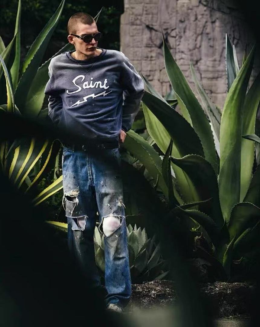 Saint Michael ST1031 Script Logo Sweatshirt