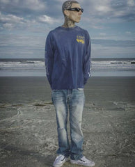 Saint Michael Sleeve Print & Back Emblem Vintage Sweatshirt