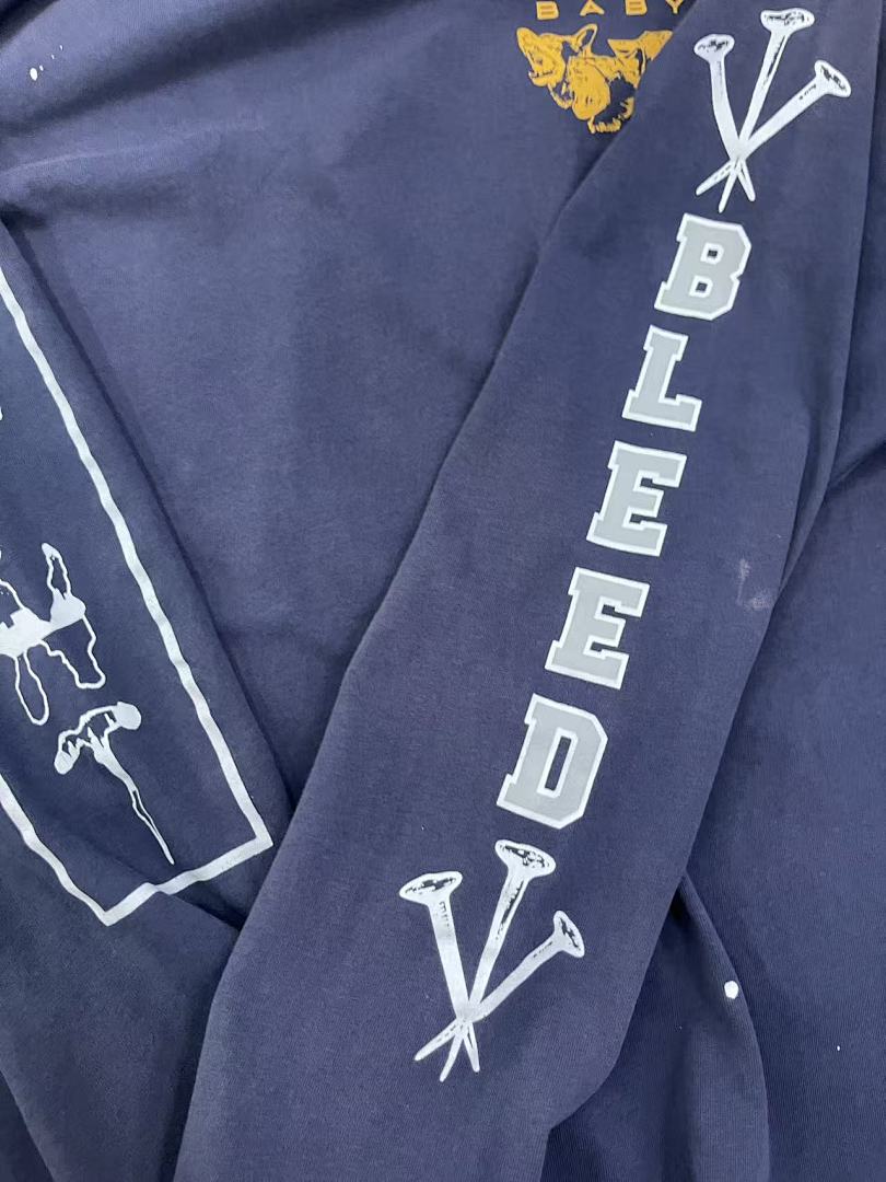 Saint Michael Sleeve Print & Back Emblem Vintage Sweatshirt