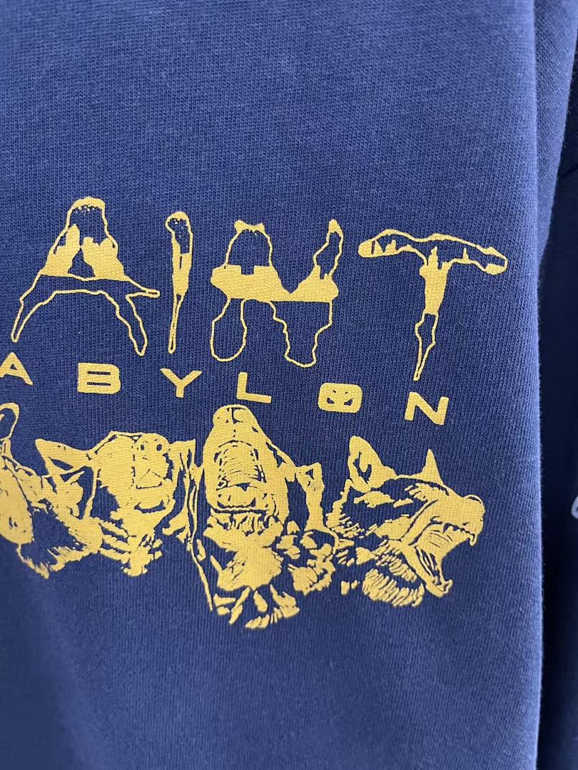 Saint Michael Sleeve Print & Back Emblem Vintage Sweatshirt