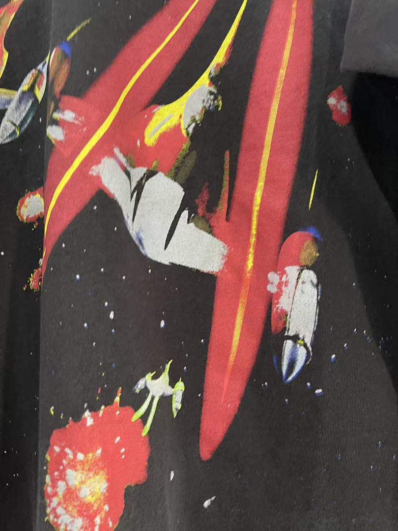 Saint Michael Rocket Graphic & Multi-Print Sweatshirt