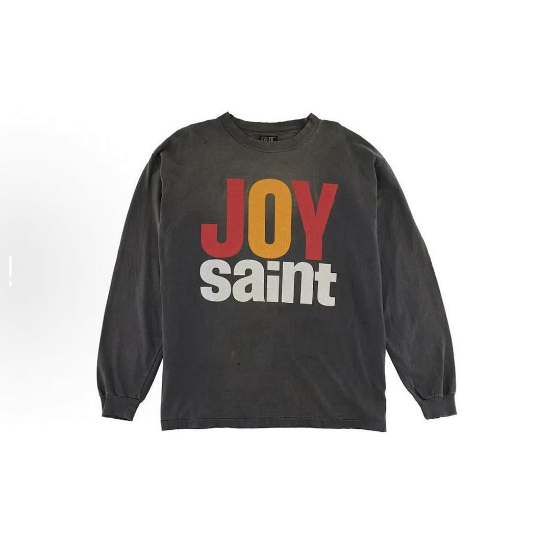 Saint Michael Joy Saint Slogan Print Vintage Sweatshirt
