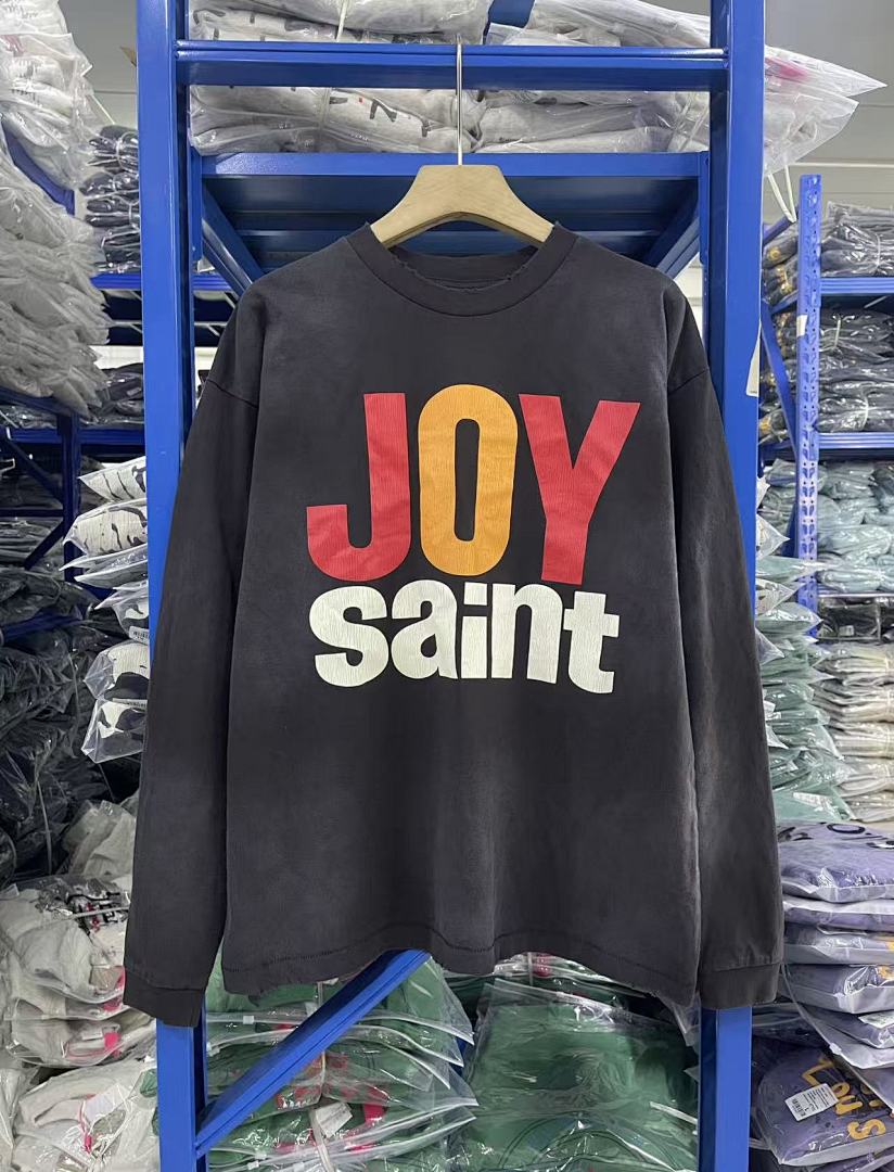 Saint Michael Joy Saint Slogan Print Vintage Sweatshirt