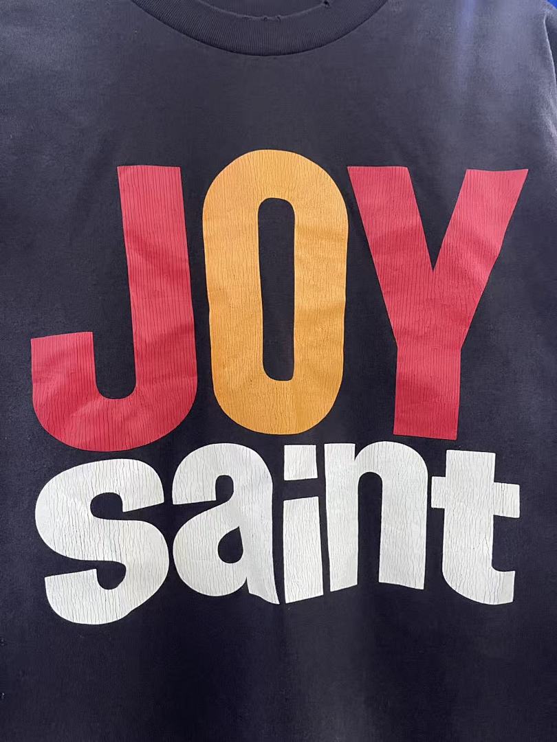 Saint Michael Joy Saint Slogan Print Vintage Sweatshirt