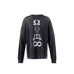 Saint Michael Sword Graphic & Text Long Sleeve Sweatshirt