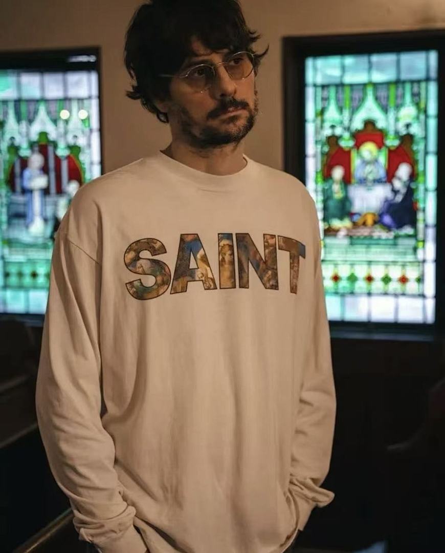 Saint Michael Metallic Arch Logo Vintage Sweatshirt