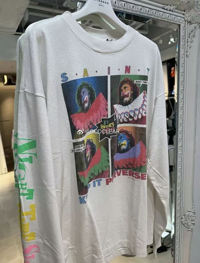 Saint Michael Pop-Art Collage Printed Sweatshirt