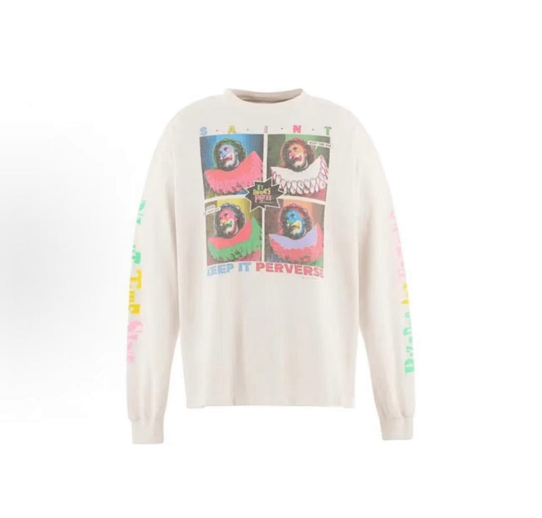 Saint Michael Pop-Art Collage Printed Sweatshirt