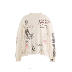 Saint Michael Sketch Line Art Graphic Sweatshirt