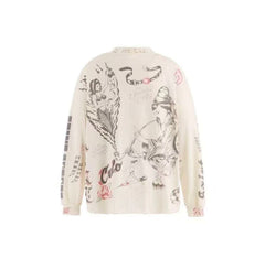 Saint Michael Sketch Line Art Graphic Sweatshirt
