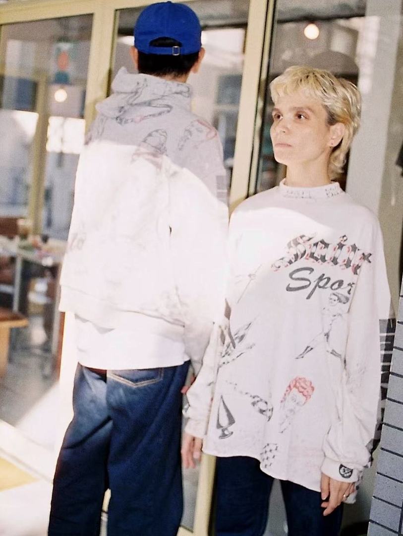 Saint Michael Sketch Line Art Graphic Sweatshirt