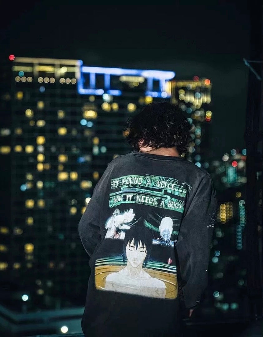 Saint Michael Figure Graphic & Back Illustration Sweatshirt