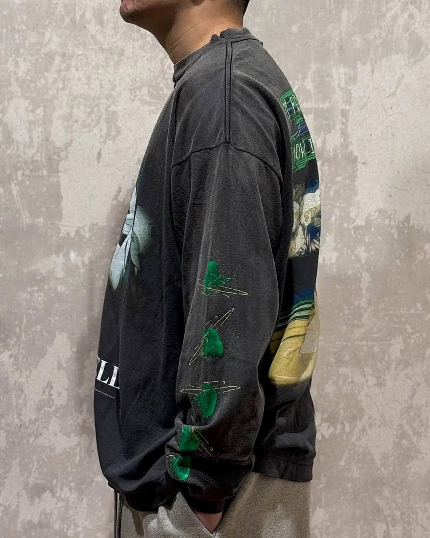 Saint Michael Figure Graphic & Back Illustration Sweatshirt