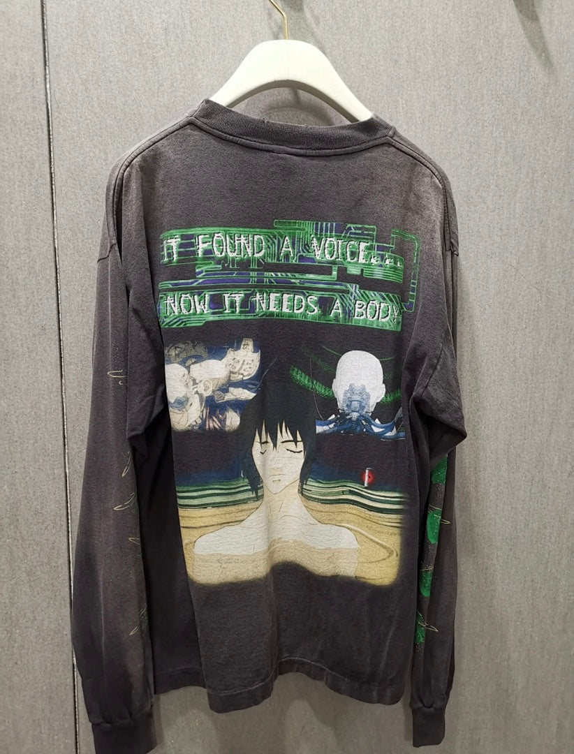 Saint Michael Figure Graphic & Back Illustration Sweatshirt