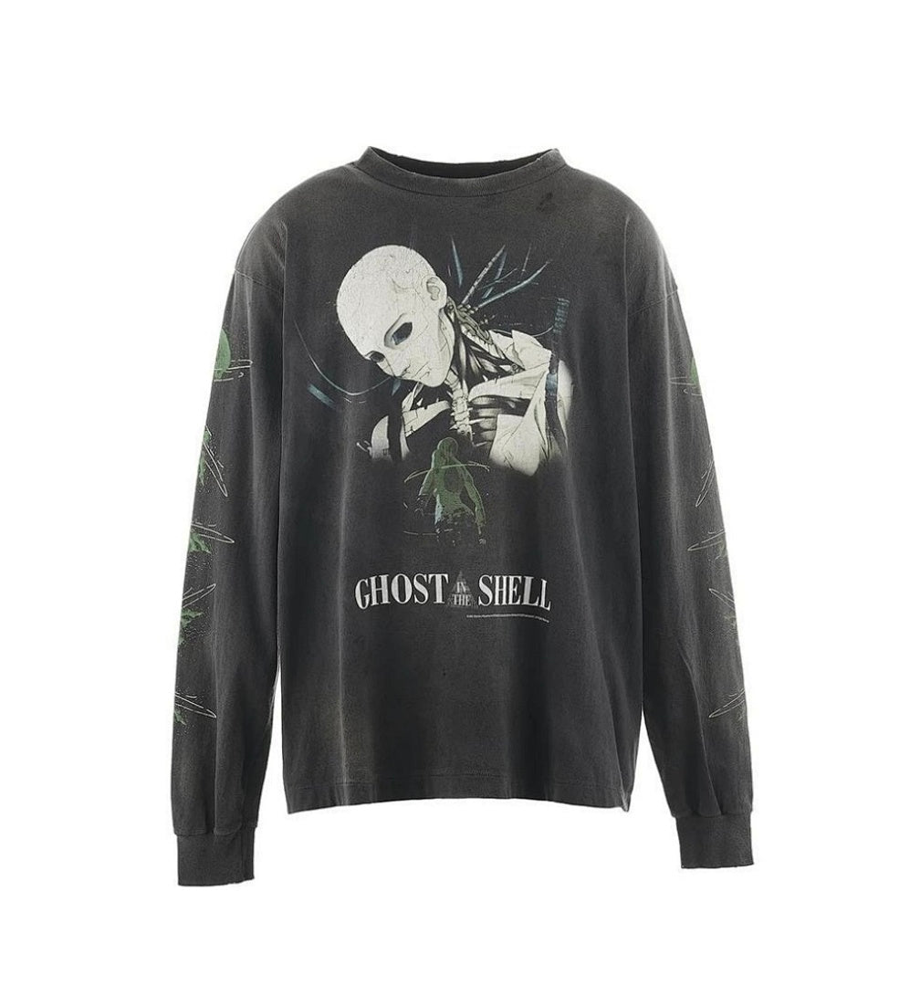 Saint Michael Figure Graphic & Back Illustration Sweatshirt