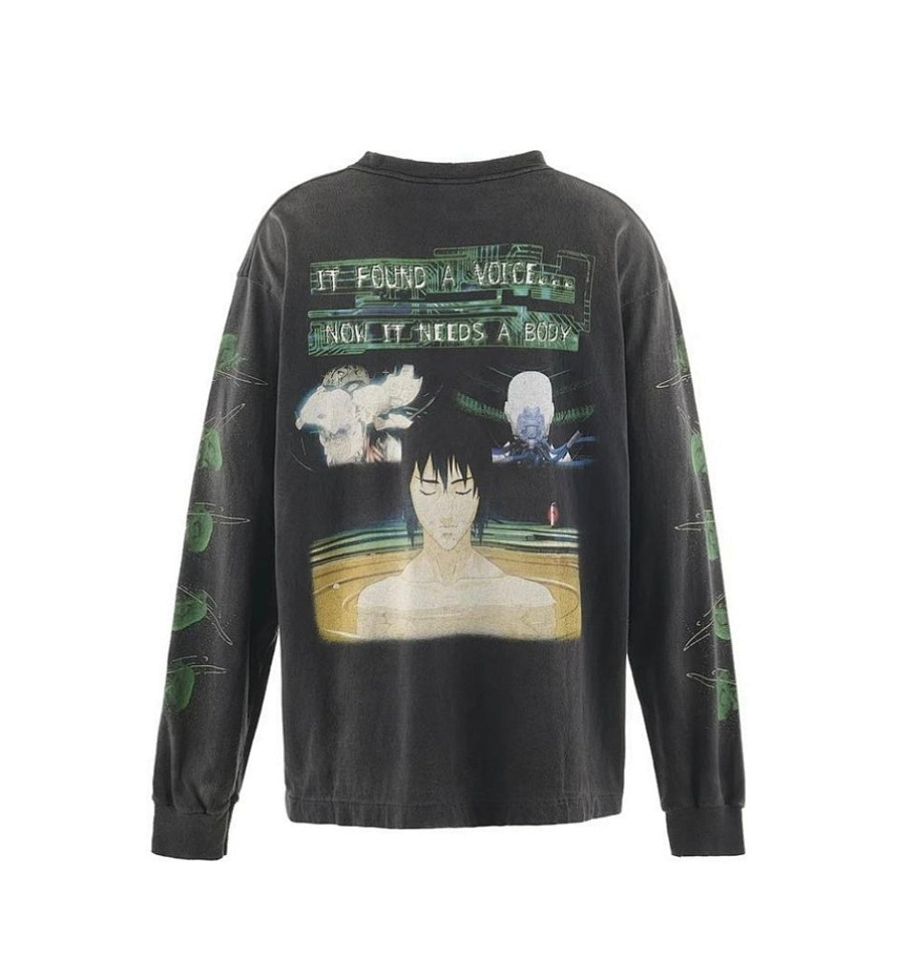 Saint Michael Figure Graphic & Back Illustration Sweatshirt