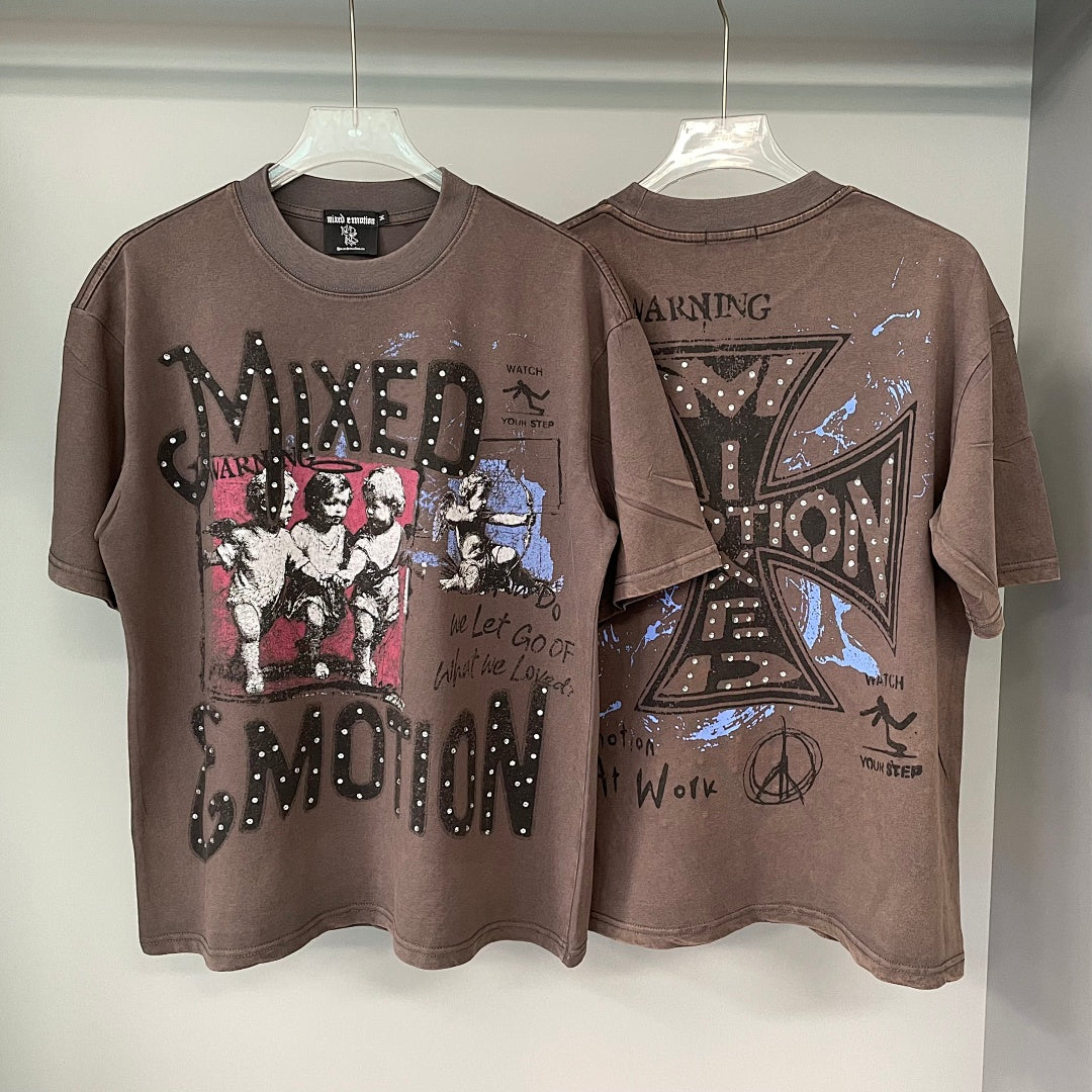 Mixed Emotion Dual Panel Graphic Tee