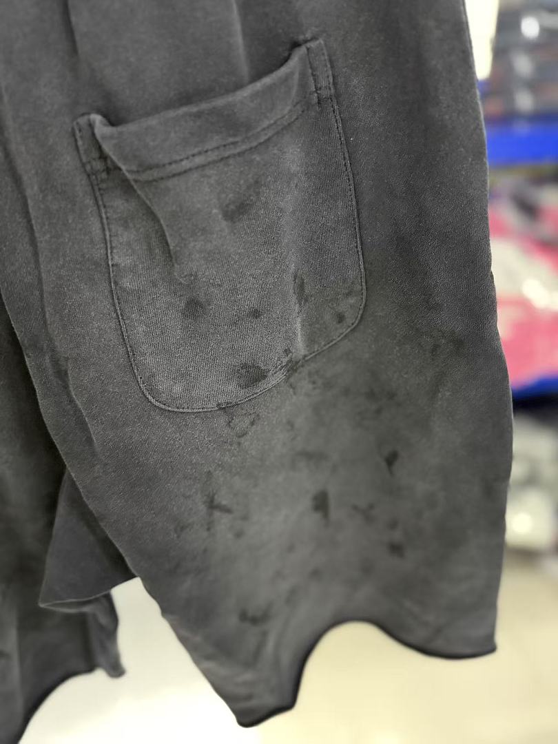 Saint Michael Distressed Vintage Effect Large Graphic Logo Sweat Shorts
