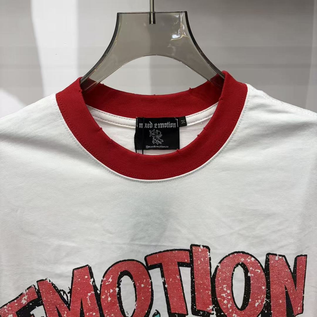 Mixed Emotion Contrast Trim Graphic Tee